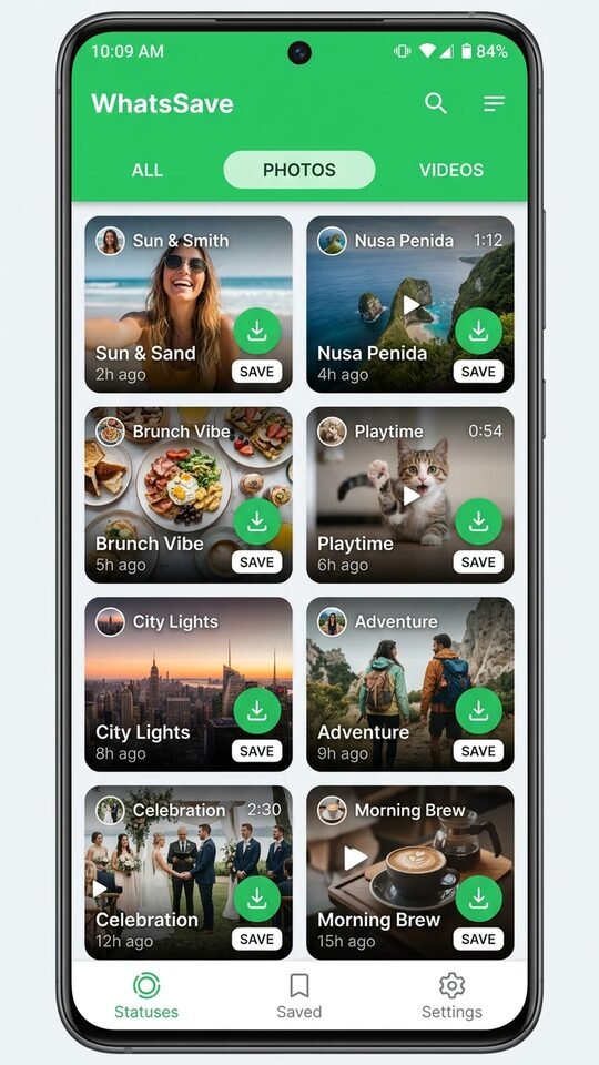 Stasaver App Home Screen